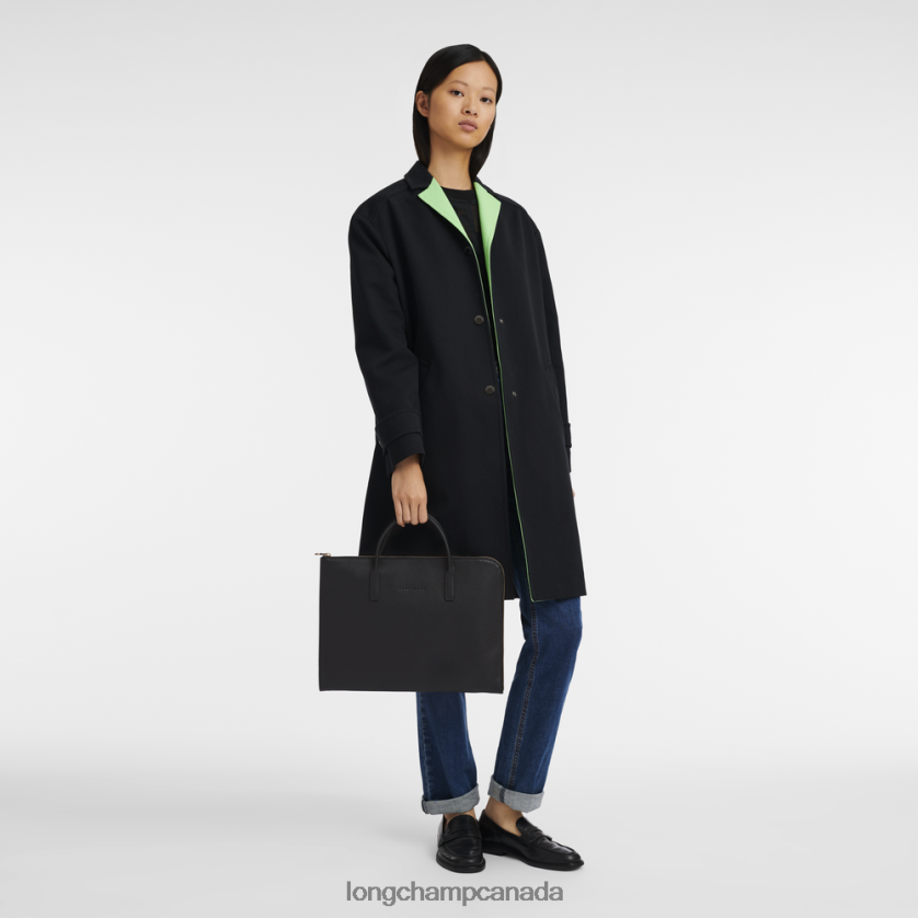 Longchamp Le Foulonne Briefcase Black Men Bags 2XXDPB470