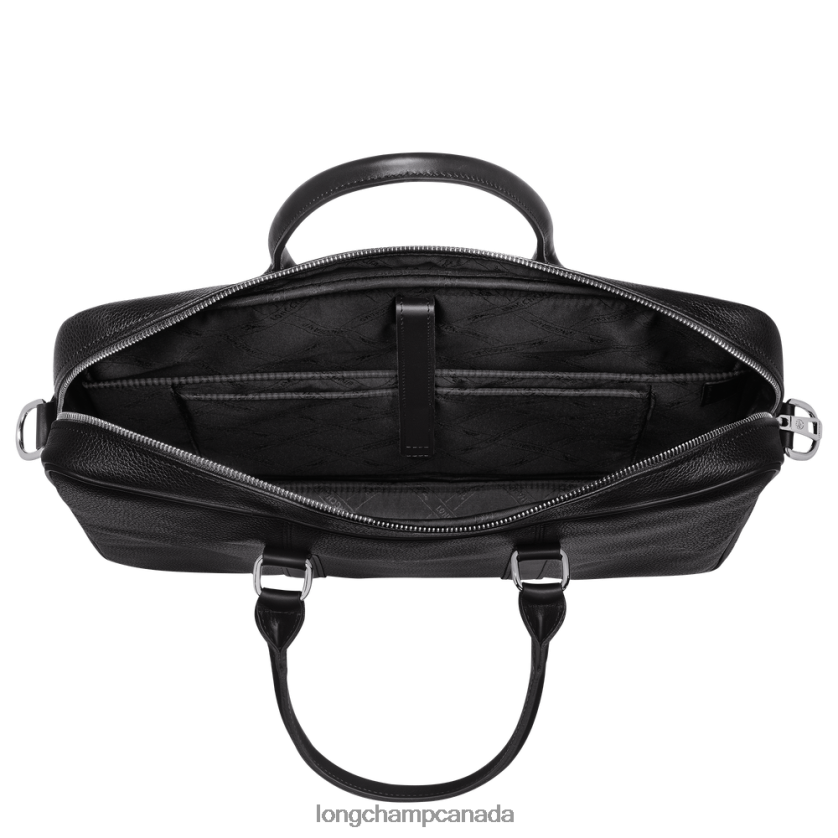 Longchamp Le Foulonne Briefcase Black Men Bags 2XXDPB478