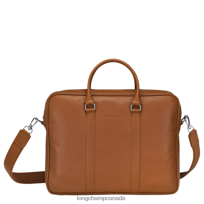 Longchamp Le Foulonne Briefcase Caramel Men Bags 2XXDPB1090