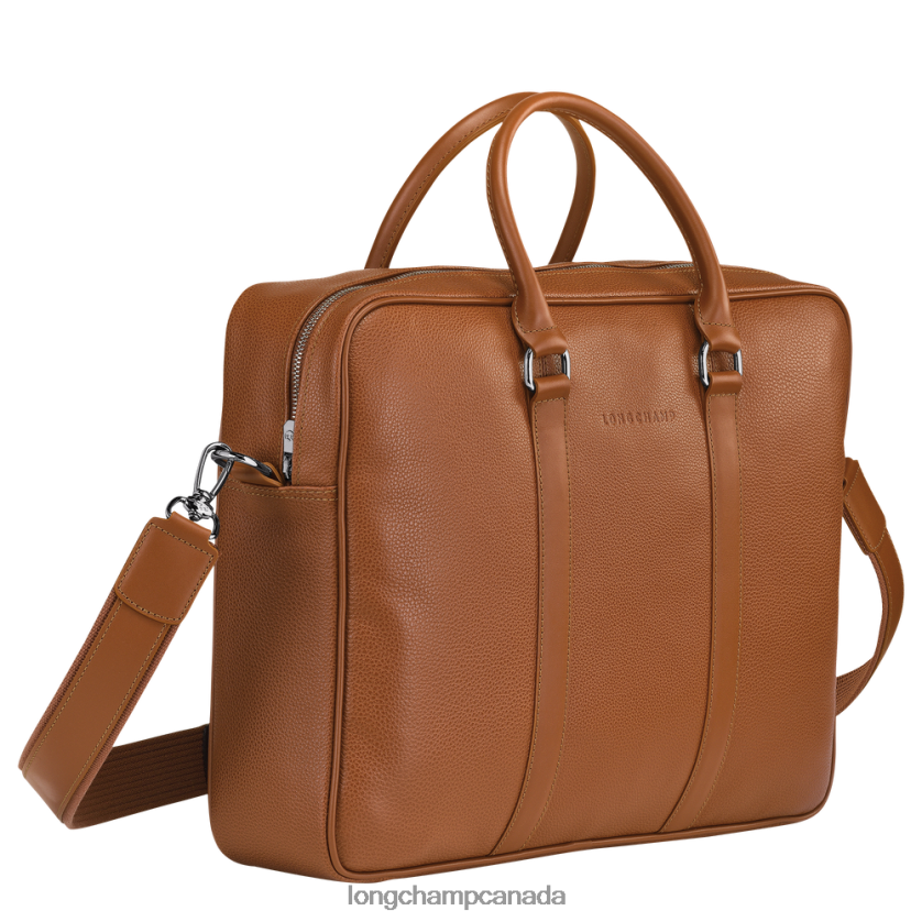Longchamp Le Foulonne Briefcase Caramel Men Bags 2XXDPB1090