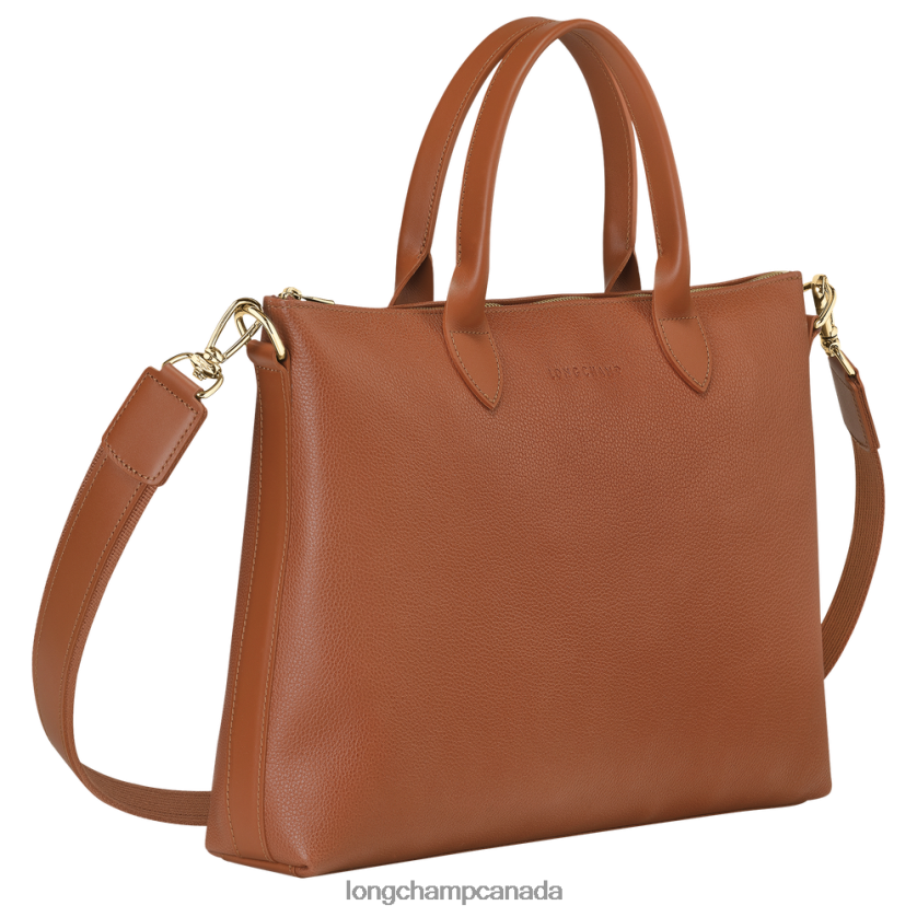 Longchamp Le Foulonne Briefcase Caramel Men Bags 2XXDPB468