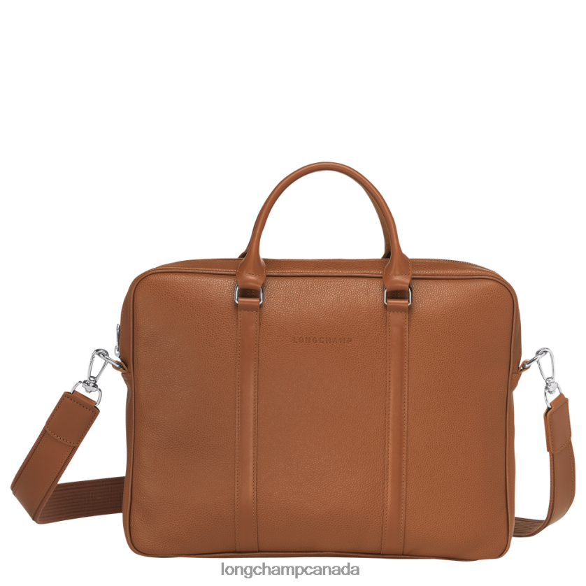 Longchamp Le Foulonne Briefcase Caramel Men Bags 2XXDPB477