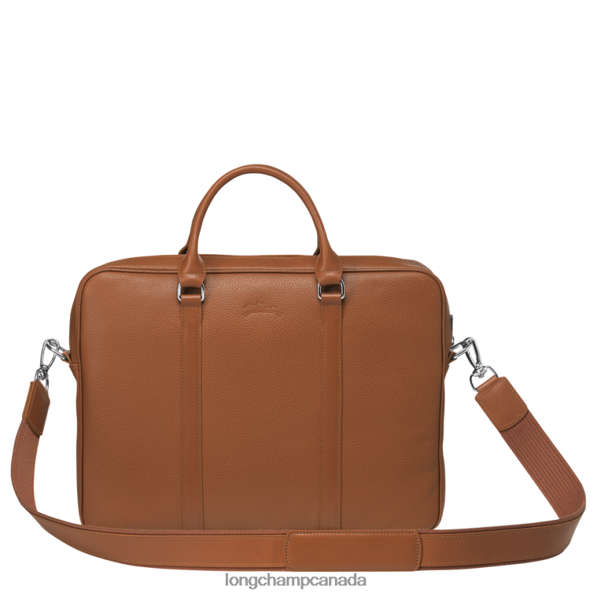 Longchamp Le Foulonne Briefcase Caramel Men Bags 2XXDPB477