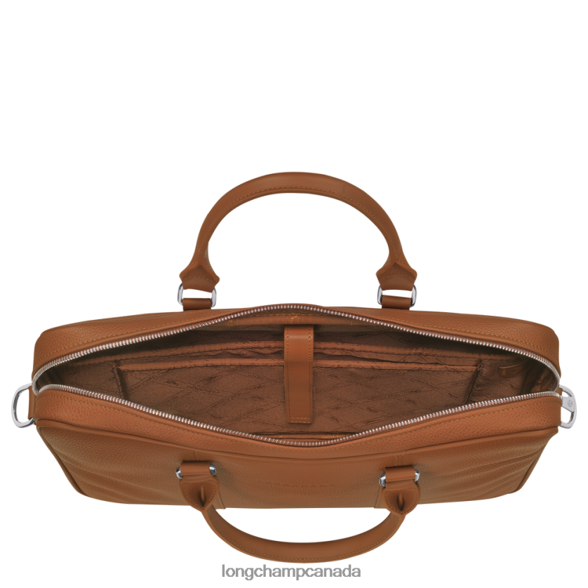 Longchamp Le Foulonne Briefcase Caramel Men Bags 2XXDPB477