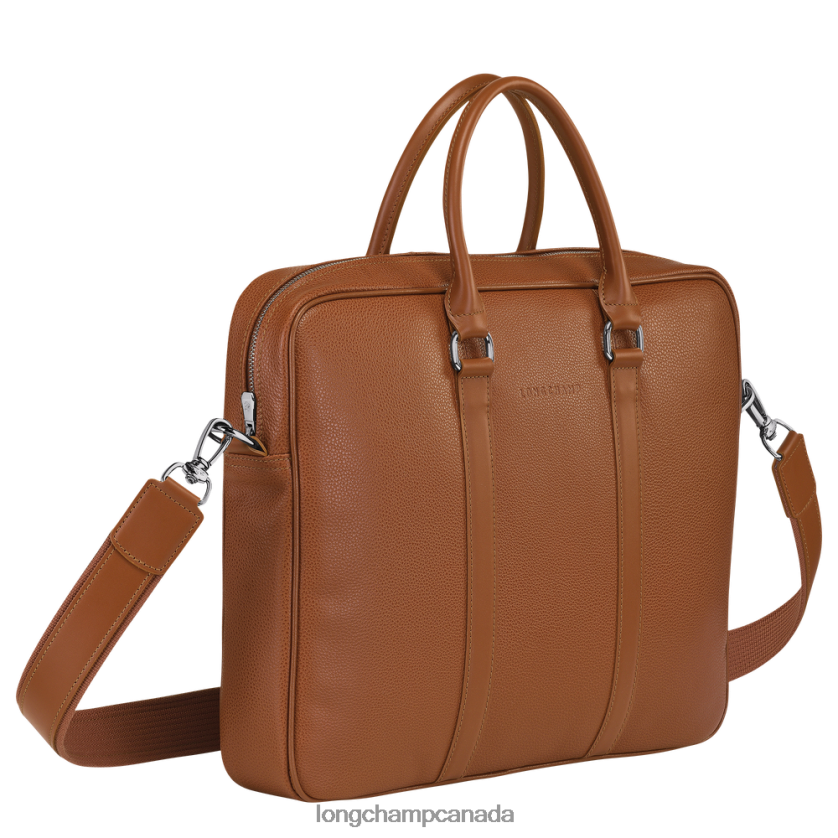 Longchamp Le Foulonne Briefcase Caramel Men Bags 2XXDPB480