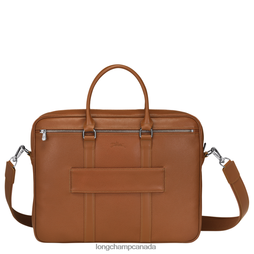 Longchamp Le Foulonne Briefcase Caramel Men Bags 2XXDPB480