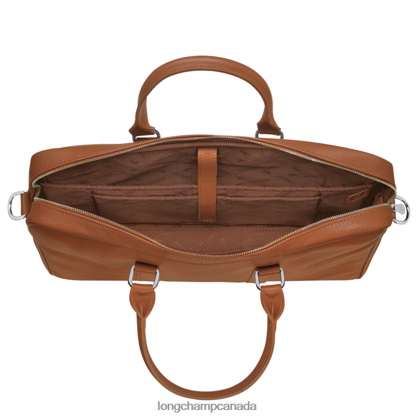 Longchamp Le Foulonne Briefcase Caramel Men Bags 2XXDPB480