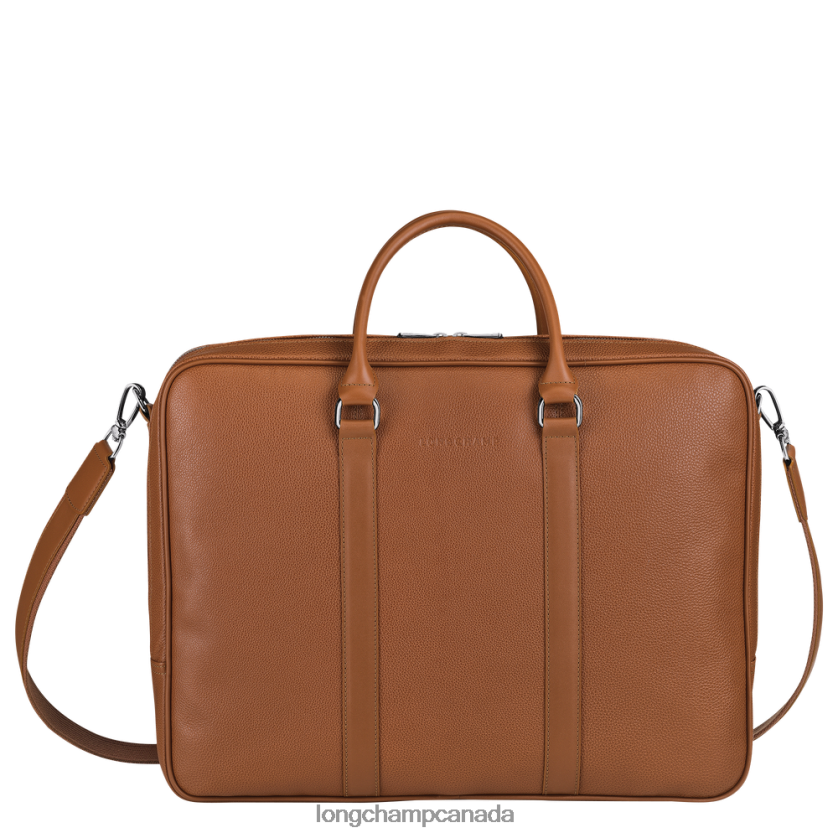 Longchamp Le Foulonne Briefcase Caramel Men Bags 2XXDPB482