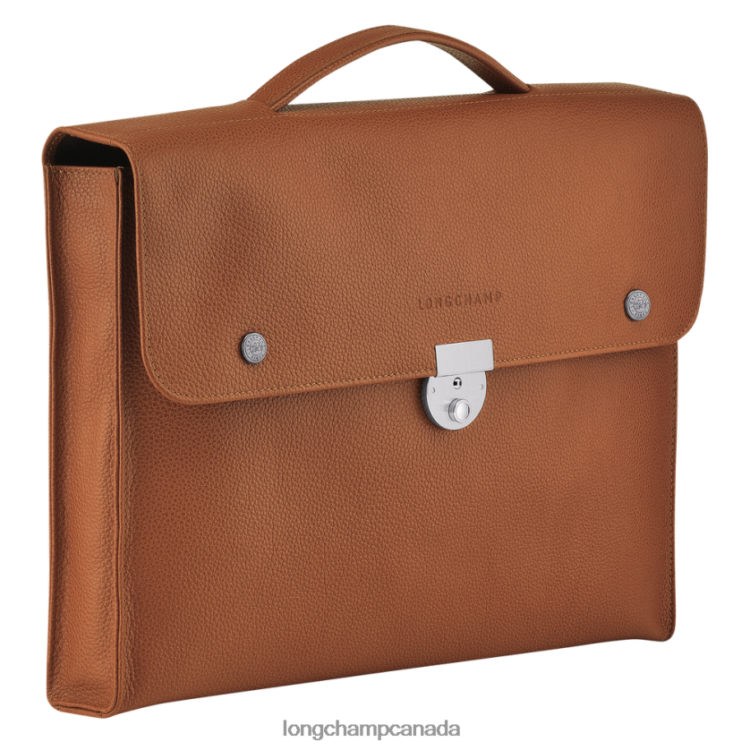 Longchamp Le Foulonne Briefcase Caramel Men Bags 2XXDPB484