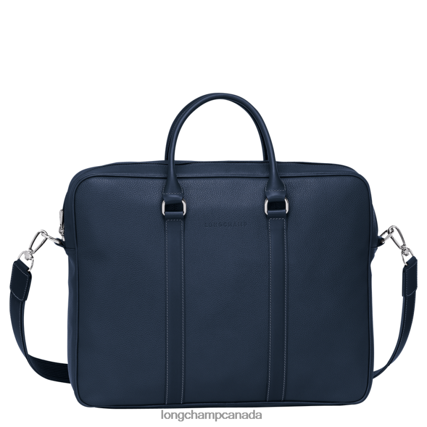 Longchamp Le Foulonne Briefcase Navy Men Bags 2XXDPB1101