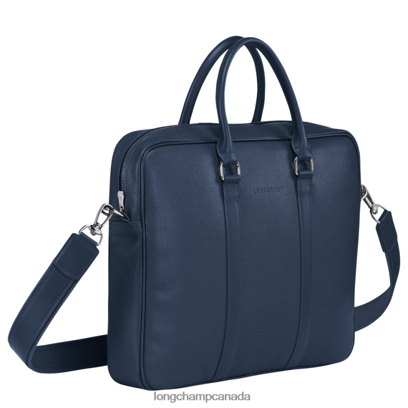 Longchamp Le Foulonne Briefcase Navy Men Bags 2XXDPB479