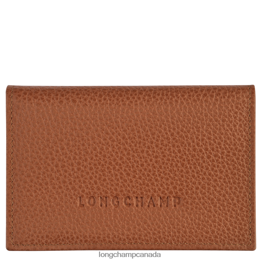 Longchamp Le Foulonne Card holder Caramel Men Leather Goods 2XXDPB654