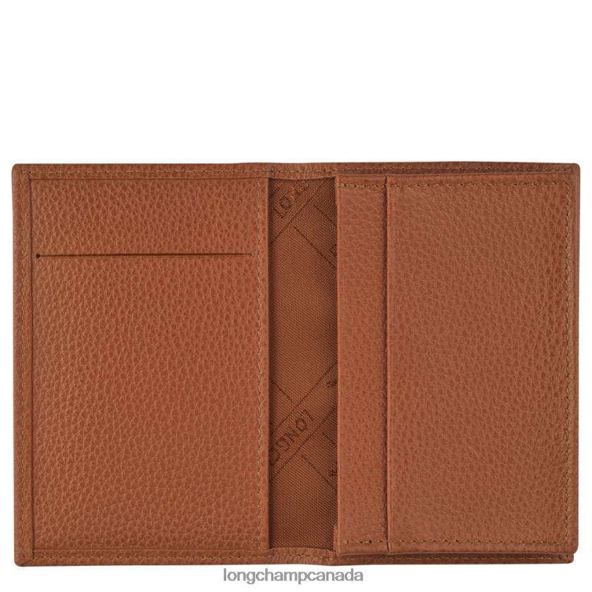 Longchamp Le Foulonne Card holder Caramel Men Leather Goods 2XXDPB654