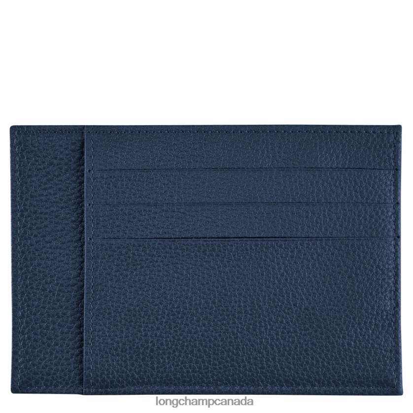Longchamp Le Foulonne Card holder Navy Men Leather Goods 2XXDPB651