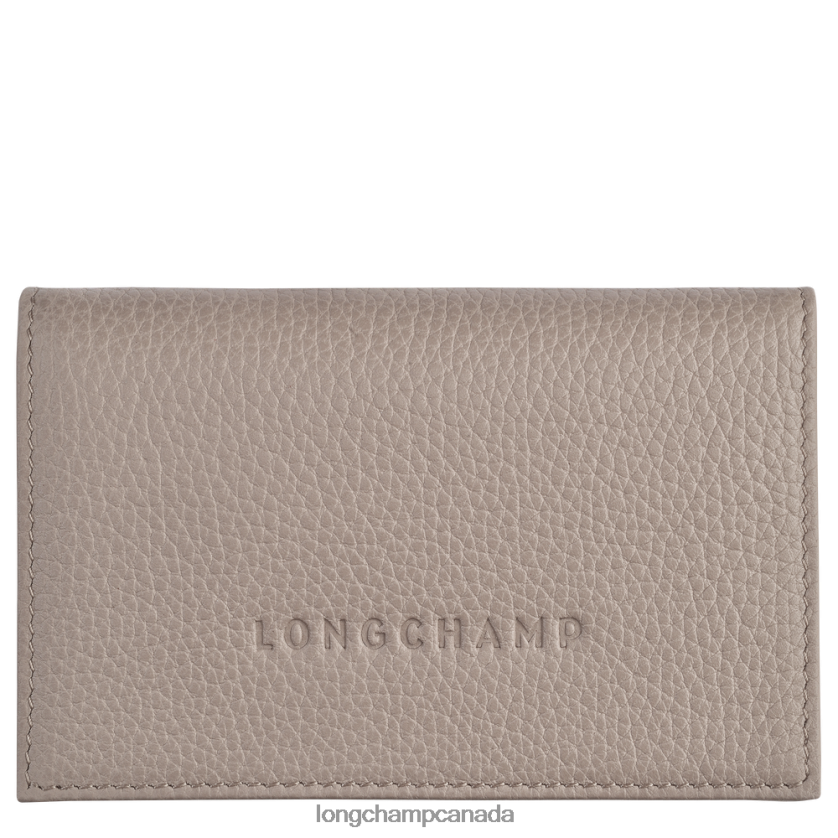 Longchamp Le Foulonne Card holder Turtledove Men Leather Goods 2XXDPB656