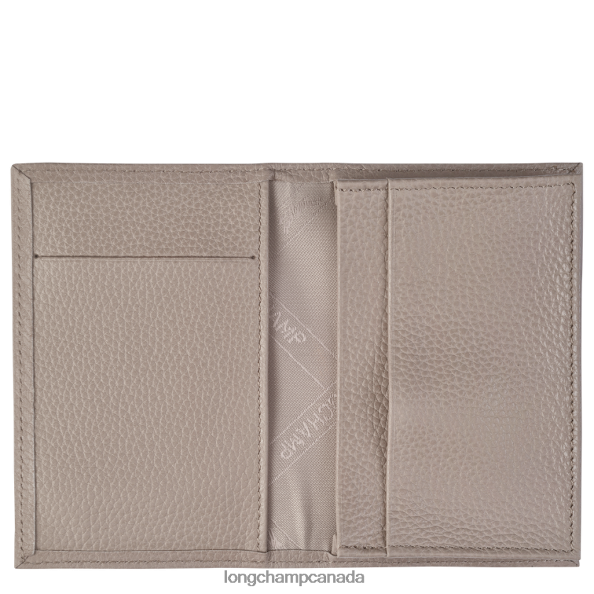 Longchamp Le Foulonne Card holder Turtledove Men Leather Goods 2XXDPB656