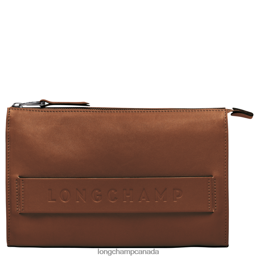 Longchamp 3D Pouch Cognac Men Leather Goods 2XXDPB723