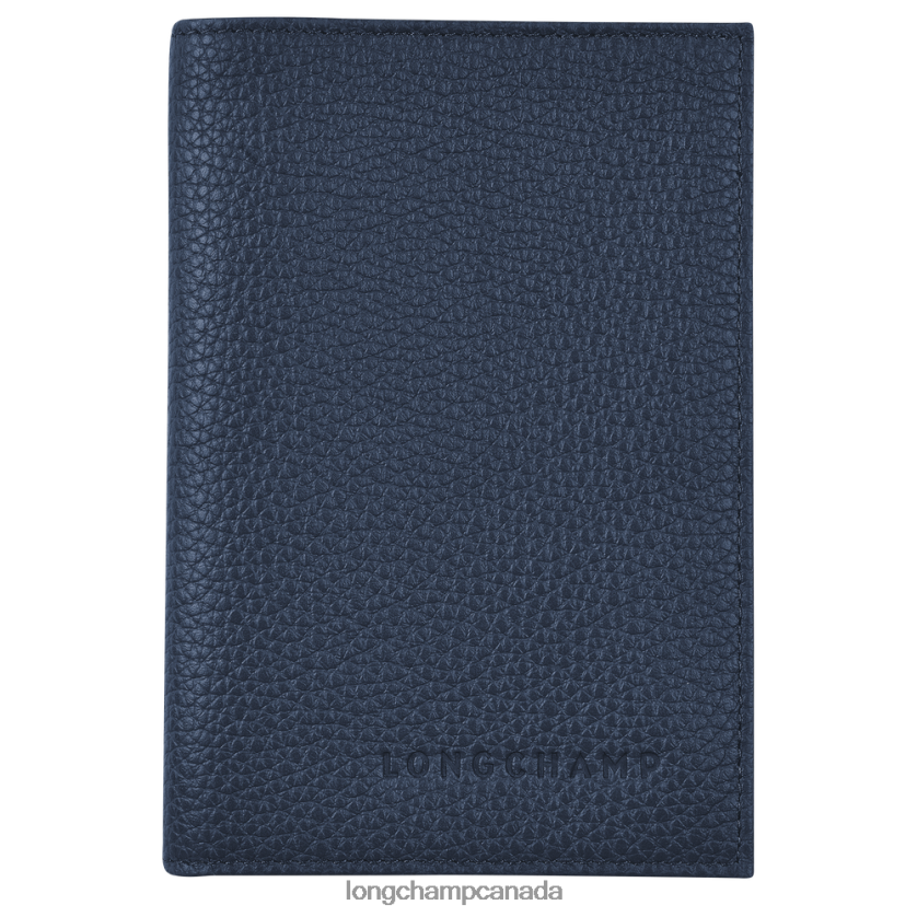 Longchamp Le Foulonne Passport cover Navy Men Leather Goods 2XXDPB730
