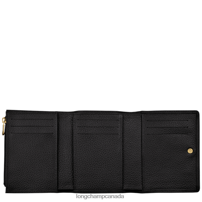 Longchamp Le Foulonne Wallet Black Men Leather Goods 2XXDPB595