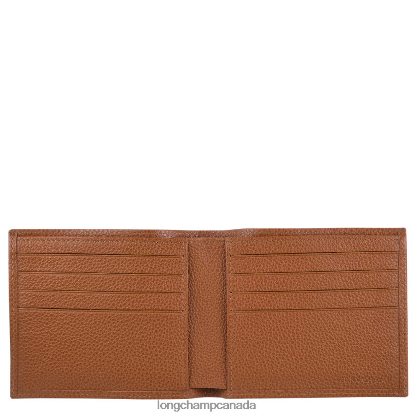 Longchamp Le Foulonne Wallet Caramel Men Leather Goods 2XXDPB629