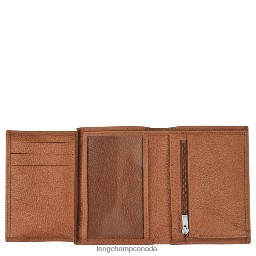 Longchamp Le Foulonne Wallet Caramel Men Leather Goods 2XXDPB632