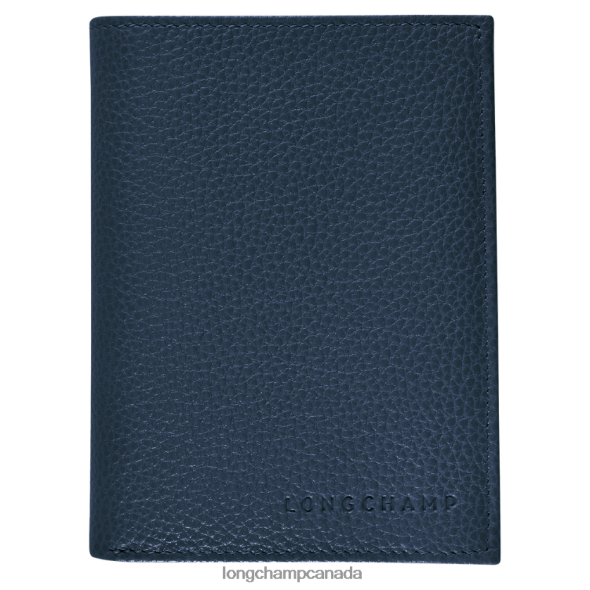 Longchamp Le Foulonne Wallet Navy Men Leather Goods 2XXDPB631