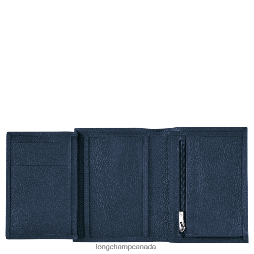 Longchamp Le Foulonne Wallet Navy Men Leather Goods 2XXDPB631