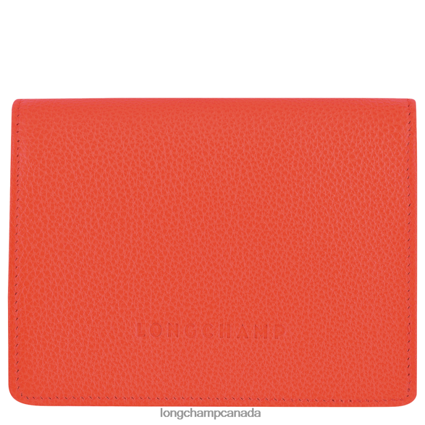 Longchamp Le Foulonne Wallet Orange Men Leather Goods 2XXDPB596
