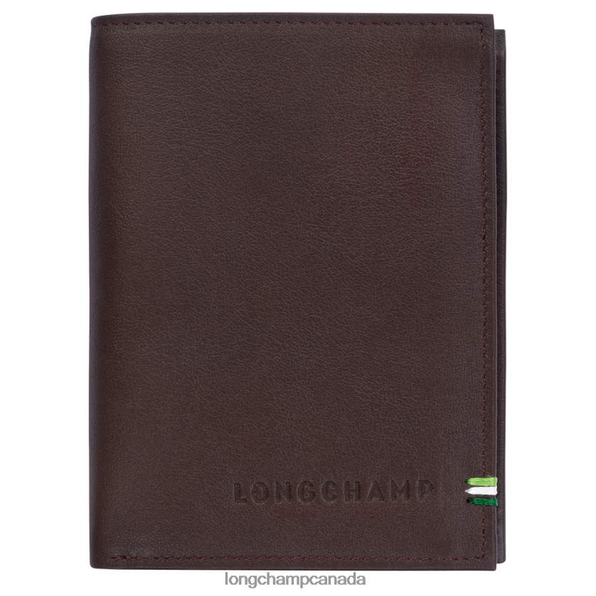 Longchamp sur Seine Wallet Mocha Men Leather Goods 2XXDPB1130
