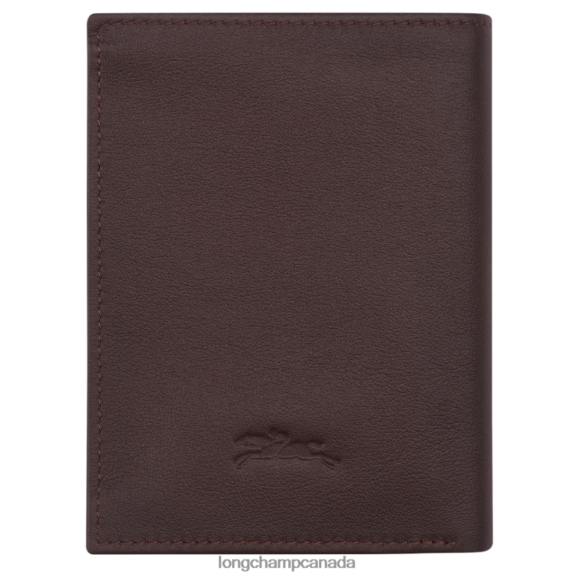 Longchamp sur Seine Wallet Mocha Men Leather Goods 2XXDPB1130