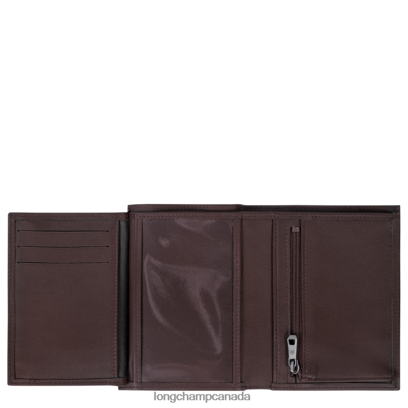 Longchamp sur Seine Wallet Mocha Men Leather Goods 2XXDPB1130