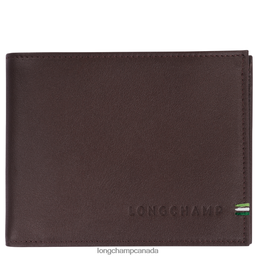 Longchamp sur Seine Wallet Mocha Men Leather Goods 2XXDPB1131