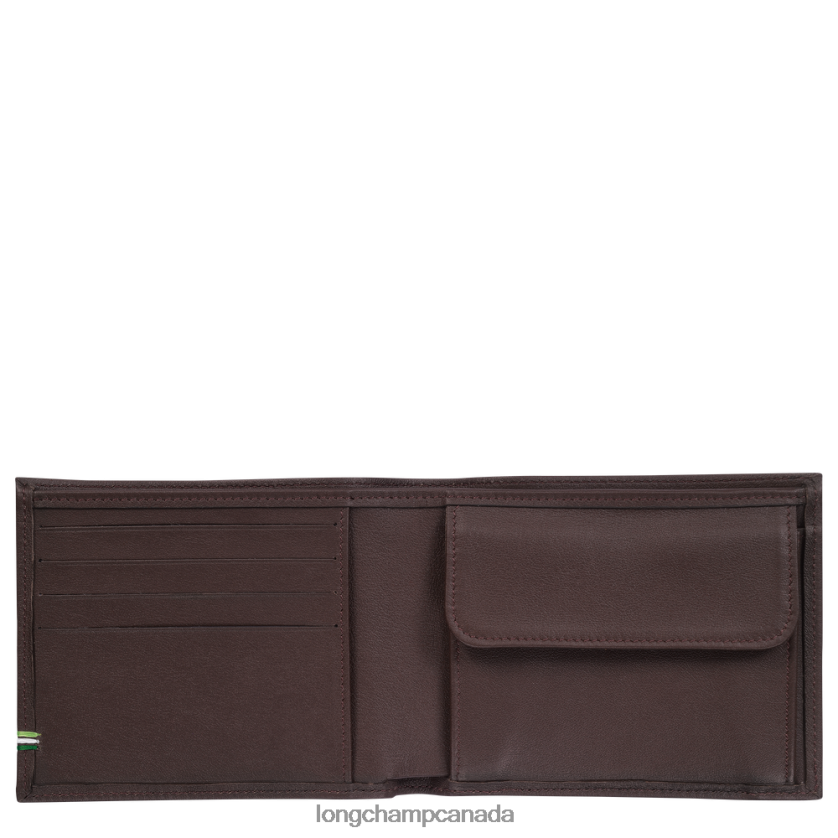 Longchamp sur Seine Wallet Mocha Men Leather Goods 2XXDPB1131