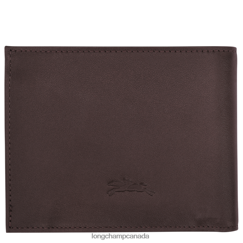 Longchamp sur Seine Wallet Mocha Men Leather Goods 2XXDPB1131