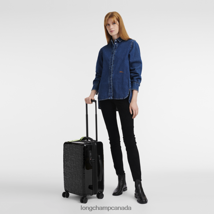 Longchamp LGP Travel Suitcase Black Men Bags 2XXDPB842