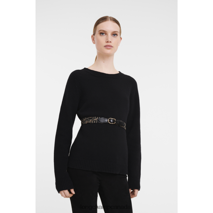 Longchamp 1980 belt Taupe/Black Women Accessories 2XXDPB931