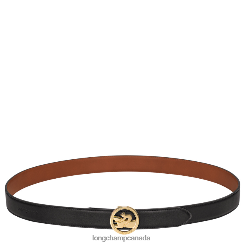 Longchamp Box-Trot belt Black/Cognac Women Accessories 2XXDPB940