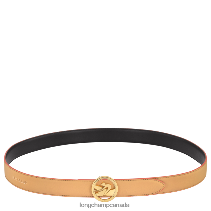 Longchamp Box-Trot belt Vegetal/Black Women Accessories 2XXDPB939