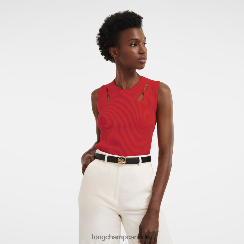 Longchamp Box-Trot belt Vegetal/Black Women Accessories 2XXDPB939