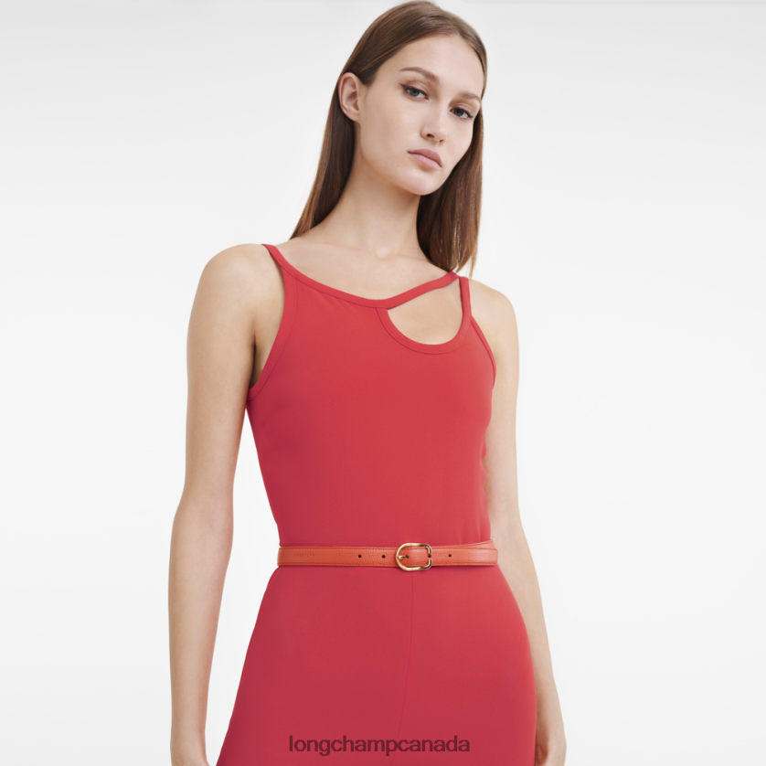 Longchamp Le Foulonne belt Orange Women Accessories 2XXDPB926