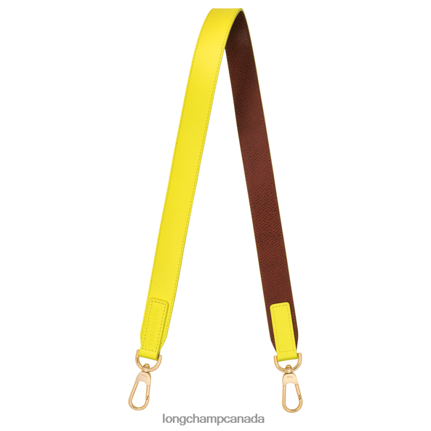 Longchamp Box-Trot Shoulder strap Lemon/Brown Women Accessories 2XXDPB1081