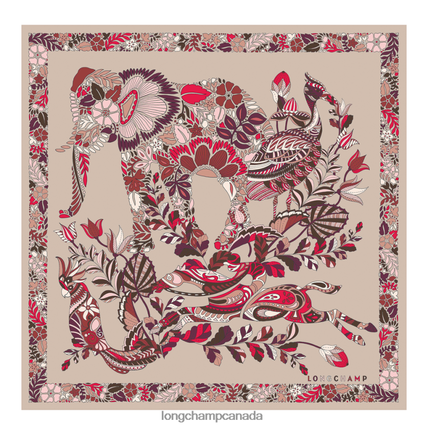 Longchamp Spring/Summer 2023 Collection Silk scarf 50 Blush Women Accessories 2XXDPB1008