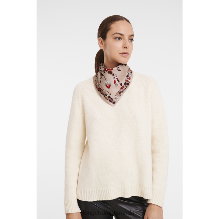 Longchamp Spring/Summer 2023 Collection Silk scarf 50 Blush Women Accessories 2XXDPB1008