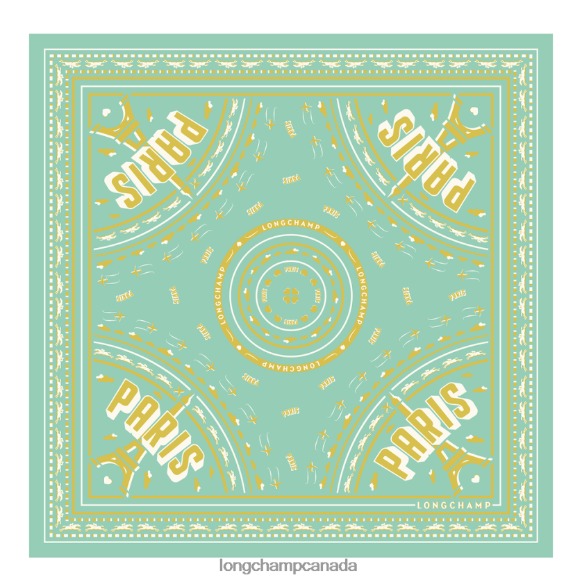 Longchamp Spring/Summer 2023 Collection Silk scarf 50 Celadon Women Accessories 2XXDPB1017