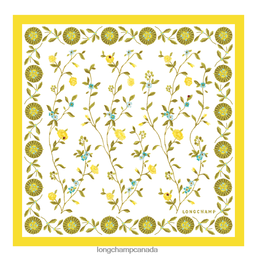 Longchamp Spring/Summer 2023 Collection Silk scarf 50 Lemon Women Accessories 2XXDPB1019