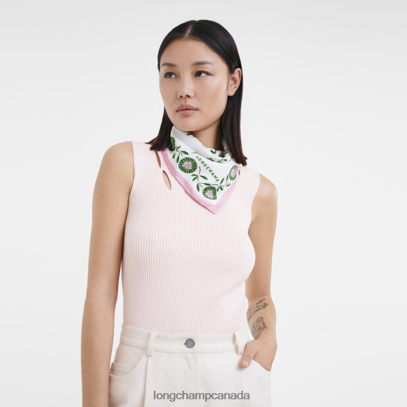 Longchamp Spring/Summer 2023 Collection Silk scarf 50 Pink Women Accessories 2XXDPB1018