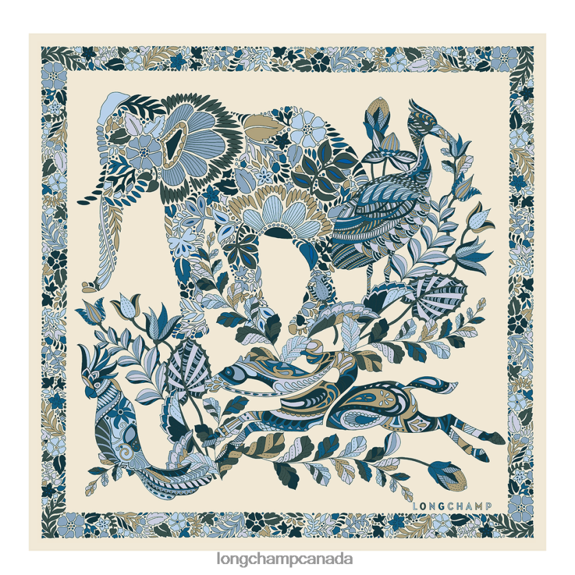 Longchamp Spring/Summer 2023 Collection Silk scarf 50 Slate Women Accessories 2XXDPB1005