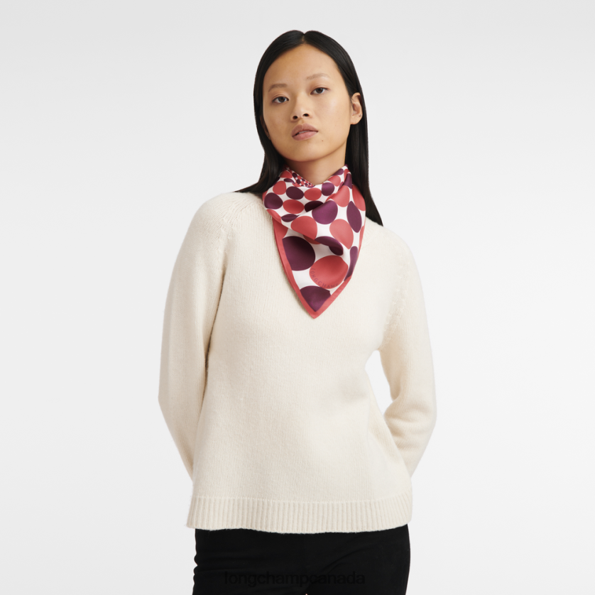 Longchamp Spring/Summer 2023 Collection Silk scarf 70 Fuchsia Women Accessories 2XXDPB1035
