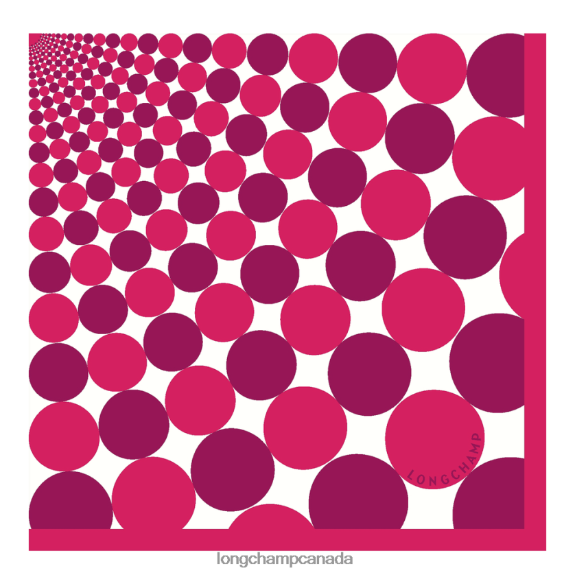 Longchamp Spring/Summer 2023 Collection Silk scarf 70 Fuchsia Women Accessories 2XXDPB1035