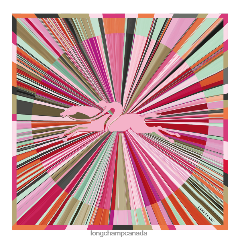 Longchamp Spring/Summer 2023 Collection Silk scarf 70 Fuchsia Women Accessories 2XXDPB1037